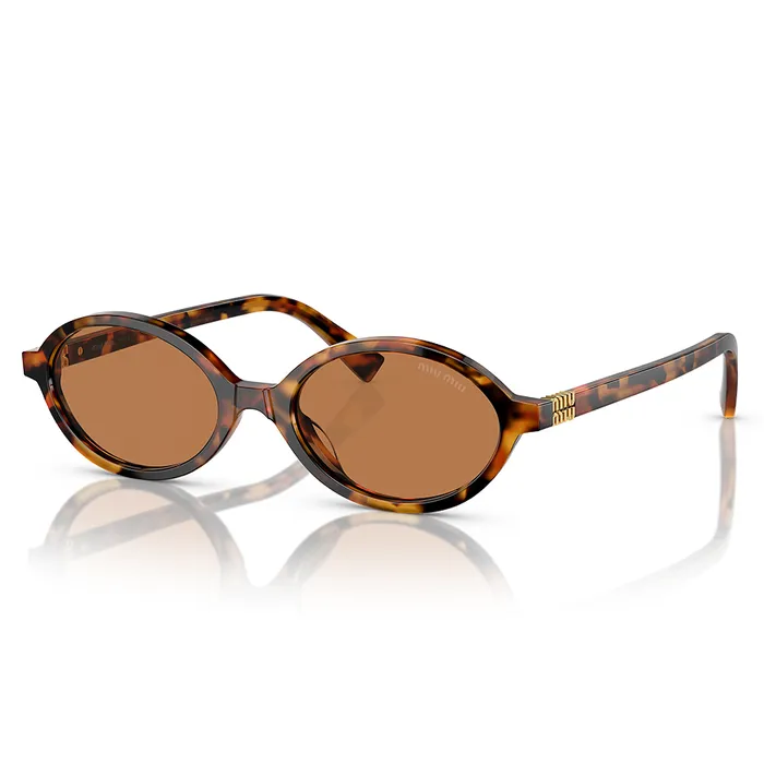 Kính Mát Nữ Miu Miu 0MU 04ZS 19P2Z1 LIGHT HAVANA BROWN Sunglasses Màu Nâu