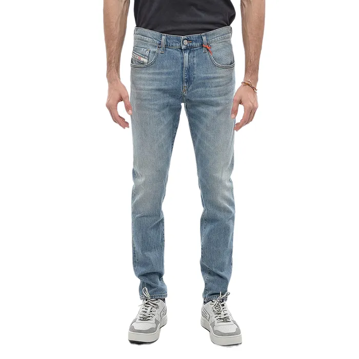Quần Jean Nam Diesel Mid Waist Slim Fit 2019 D-Strukt Jeans Màu Xanh Nhạt Size 31