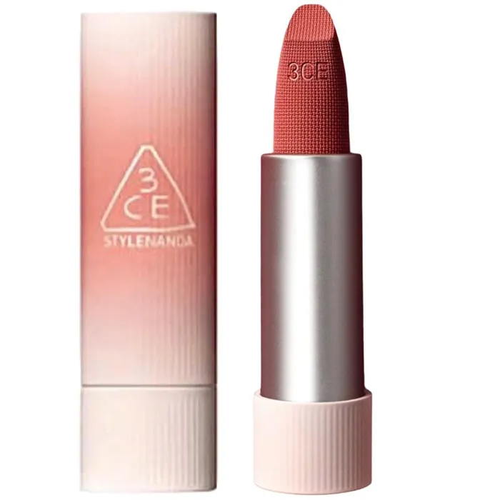 Son Lì 3CE Cashmere Hug Lipstick 06 Buddy Màu Cam Đất 3.5g
