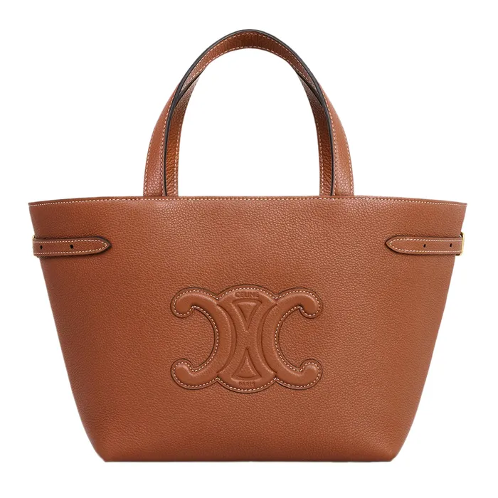 Túi Xách Tay Nữ Celine Mini Cabas Anais Cuir Triomphe In Grained Calfskin 118613ENY.04LU Màu Nâu