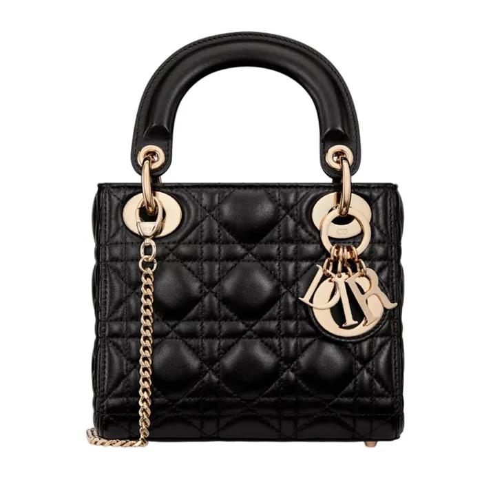 Túi Xách Tay Nữ Dior Mini Lady Dior Bag M0505ONGE_M900 Màu Đen