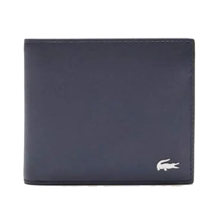 Ví Nam Lacoste Fitzgerald Leather Billfold With ID Card Holder Màu Xanh Navy