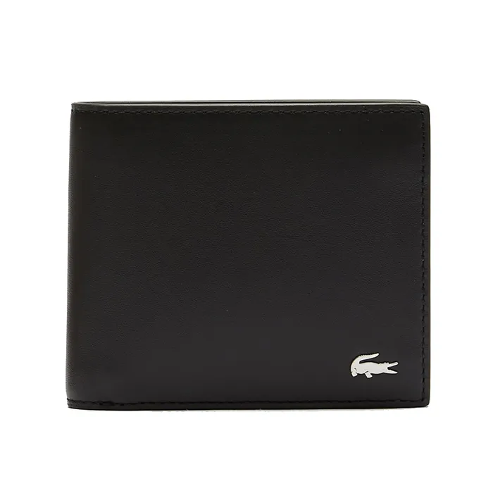 Ví Nam Lacoste Men's Fitzgerald Leather Wallet NH1112FG Màu Đen