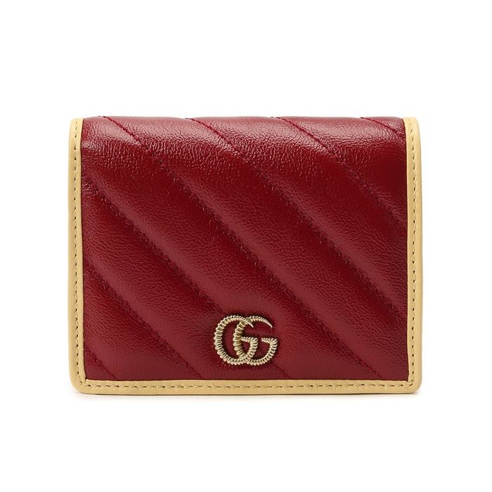 Ví Nữ Gucci GG Marmont Wallet 573811 1X5DG-6775 Màu Đỏ/Vàng