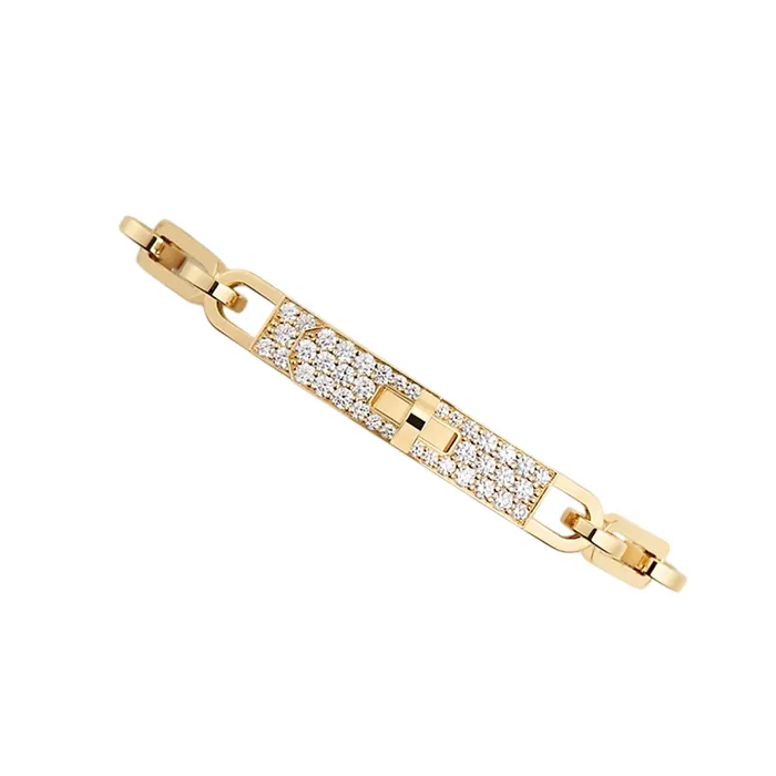 Vòng Đeo Tay Nữ Hermès Kelly Chaine Bracelet Small Model H218471BV00SH Màu Vàng