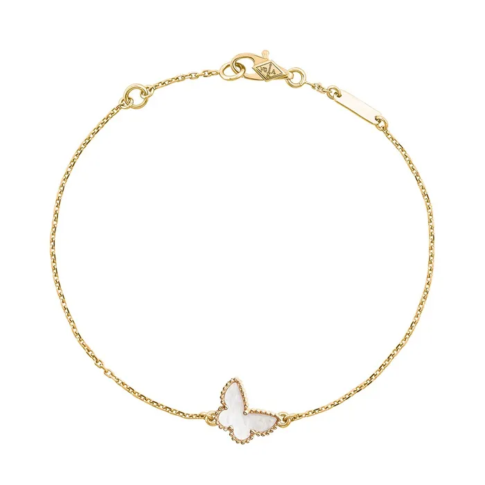 Vòng Đeo Tay Nữ Van Cleef & Arpels VCARF69000 Sweet Butterflies Bracelet Màu Vàng Gold