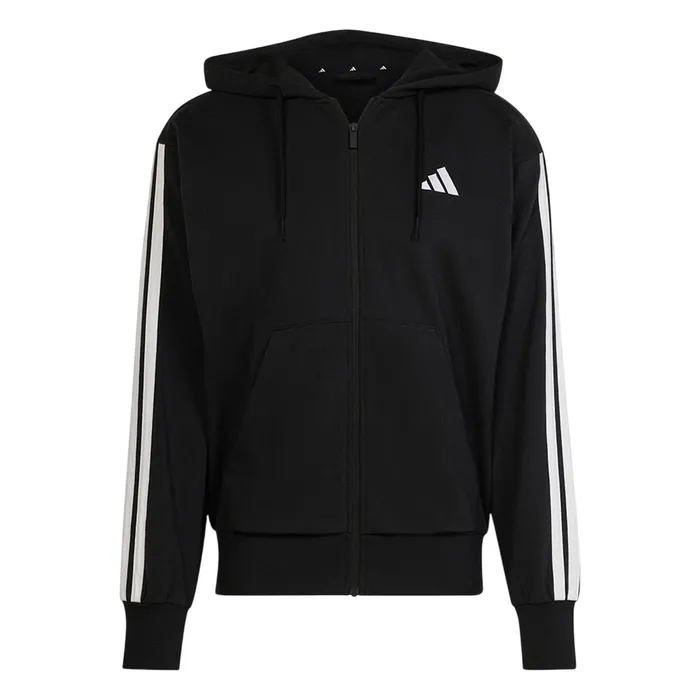 Áo Khoác Nam Adidas Essentials 3-Stripes French Terry Full-Zip Hoodie JD1877 Màu Đen Size S