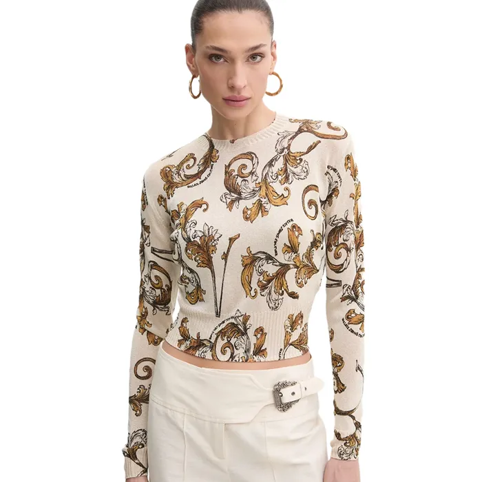 Áo Len Nữ Versace Jeans Couture Sweater 78HAFM21 CMN45 003 Màu Trắng Size M