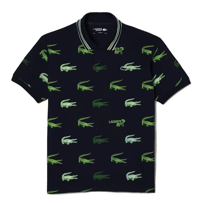 Áo Polo Nam Lacoste Golf Crocodile Print Polo Shirt DH5181 Màu Xanh Navy Size 4