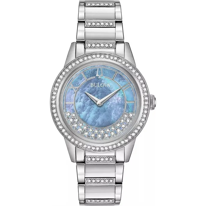 Đồng Hồ Nữ Bulova Turnstyle Quartz Watch 96L260 Màu Bạc/Xanh