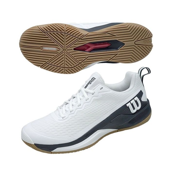 Giày Pickleball/Tennis Wilson Rush Pro 4.5 TM WRS336430 Màu Trắng - Xanh Navy Size 40.5