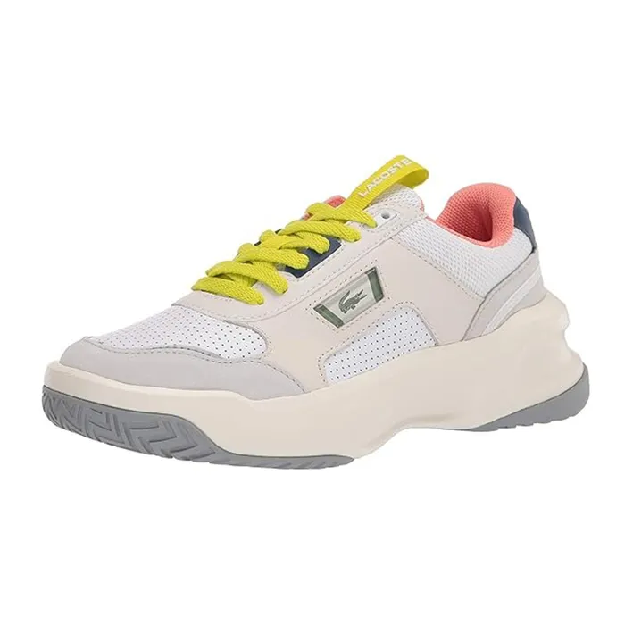 Giày Sneaker Nam Lacoste Mens Ace Lift Mid 40SMA0021 White/Dark Blue Màu Trắng Be Size 42