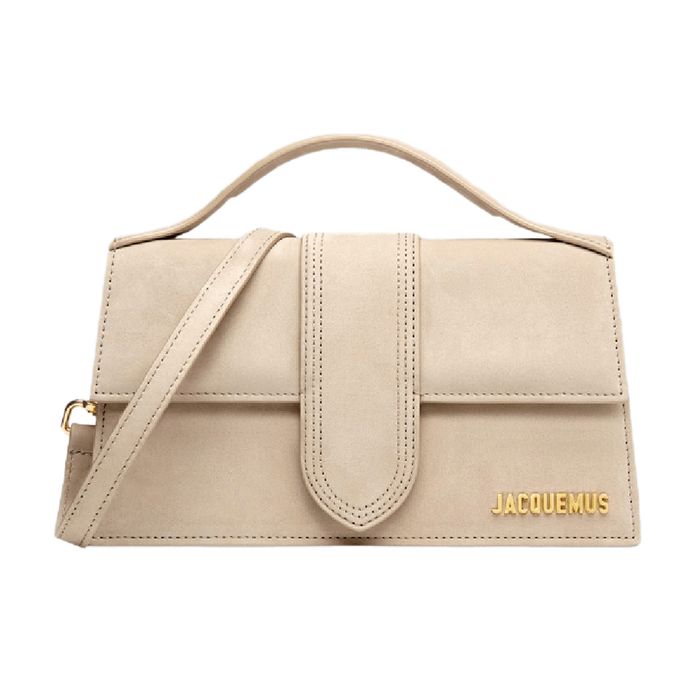 Túi Đeo Vai Nữ Jacquemus Le Grand Bambino Suede Dark Beige Bag 213BA007-3066-180 Màu Be Đậm