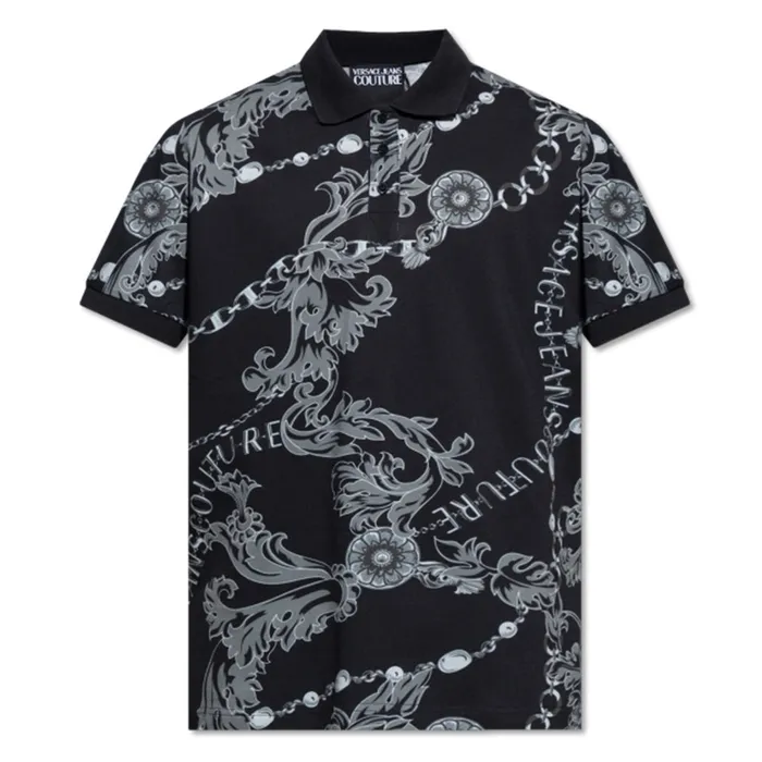 Áo Polo Nam Versace Jeans Couture Black Shirt 75GAG6S0 Màu Đen Size S