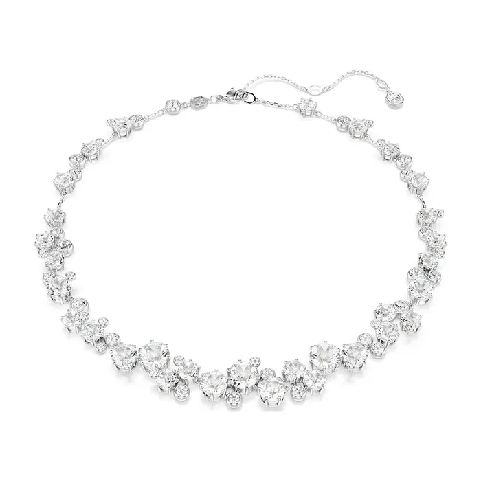 Dây Chuyền Nữ Swarovski Constella Necklace Round Cut, White, Rhodium Plated 5722472 Màu Bạc Thanh Lịch