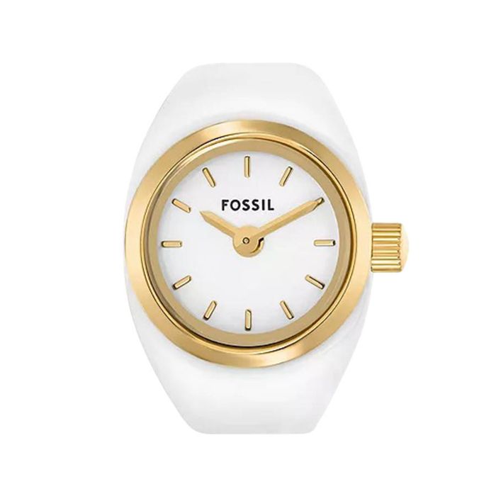 Đồng Hồ Dạng Nhẫn Nữ Fossil Watch Ring Two-Hand Gold-Tone Stainless Steel ES5412 Màu Vàng Trắng