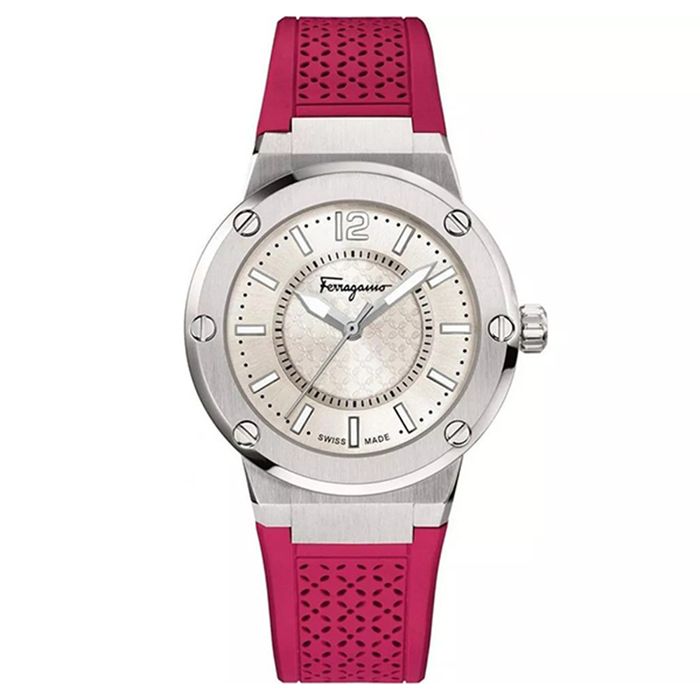 Đồng Hồ Nữ Salvatore Ferragamo F-80 Ladies Watch 33mm Màu Hồng Bạc