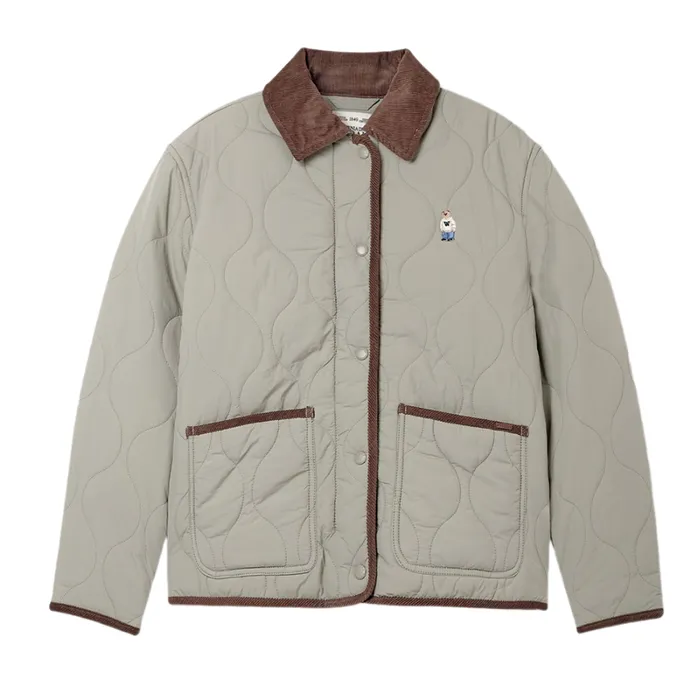 Áo Khoác Nữ WHOAU Steve Quilting Jacket WHJJF4911F Màu Xanh Khaki Size S