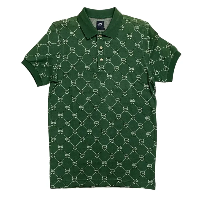 Áo Polo Nam CPS Chaps Mono Màu Xanh Green