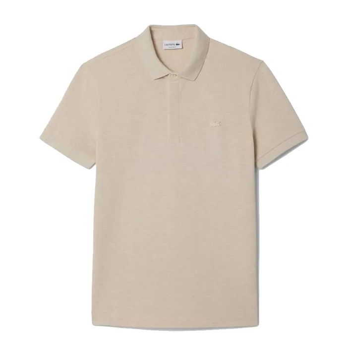 Áo Polo Nam Lacoste Men's Regular Fit Paris Stretch Piqué PH5522 I18 Màu Be Xám Size 6