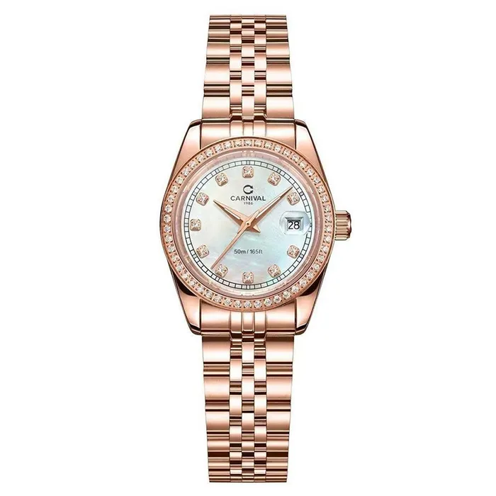 Đồng Hồ Nữ Carnival Watch 8131L2-VH-T Màu Vàng Hồng