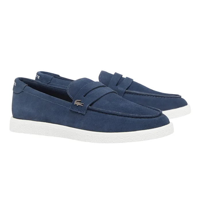Giày Lười Nam Lacoste Cochet Suede Loafers 49CMA0045 092 Màu Xanh Navy Size 41