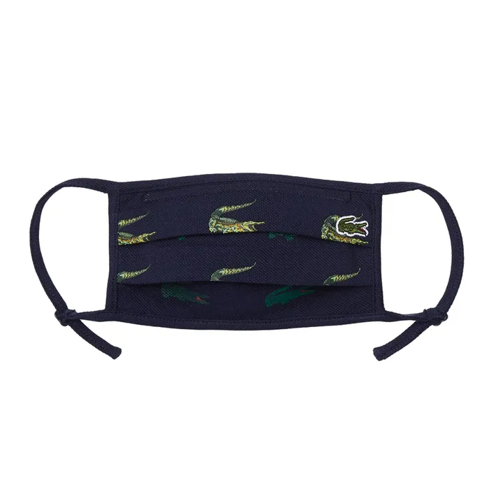 Khẩu Trang Lacoste L.12.12 Printed Face Mask RF6764 QRN Màu Xanh Navy