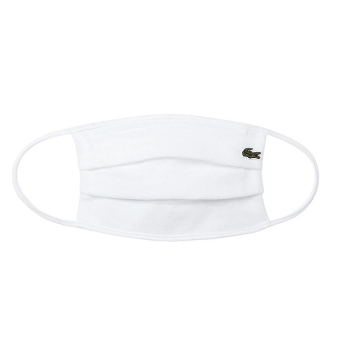 Khẩu Trang Lacoste Unisex L.12.12 Cotton Pique' Face Protection Mask RF6002 001 Màu Trắng