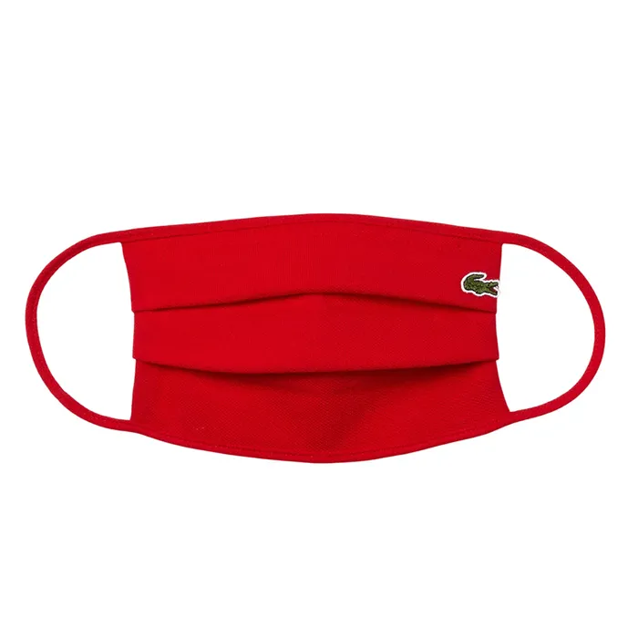 Khẩu Trang Lacoste Unisex L.12.12 Cotton Pique' Face Protection Mask RF6002 240 Màu Đỏ