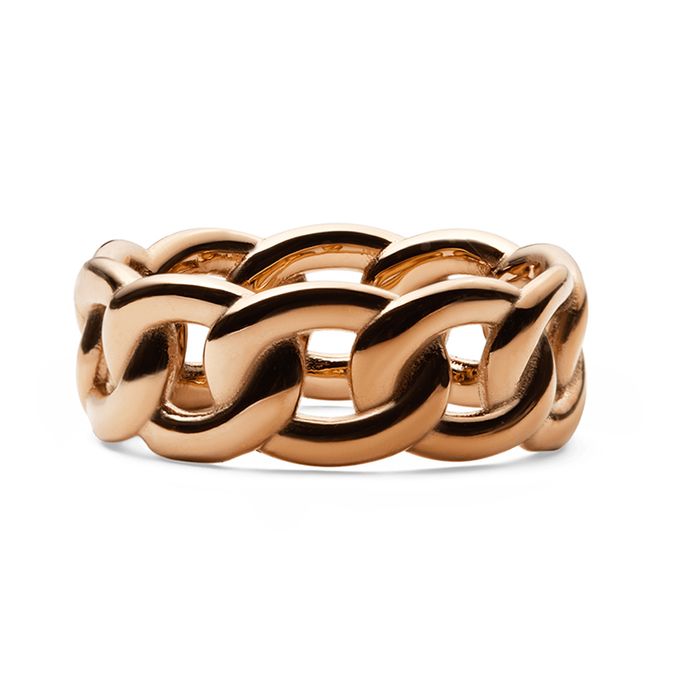 Nhẫn Daniel Wellington Chunky Chain Ring Rose Gold DW00400814 Màu Vàng Hồng Size 54