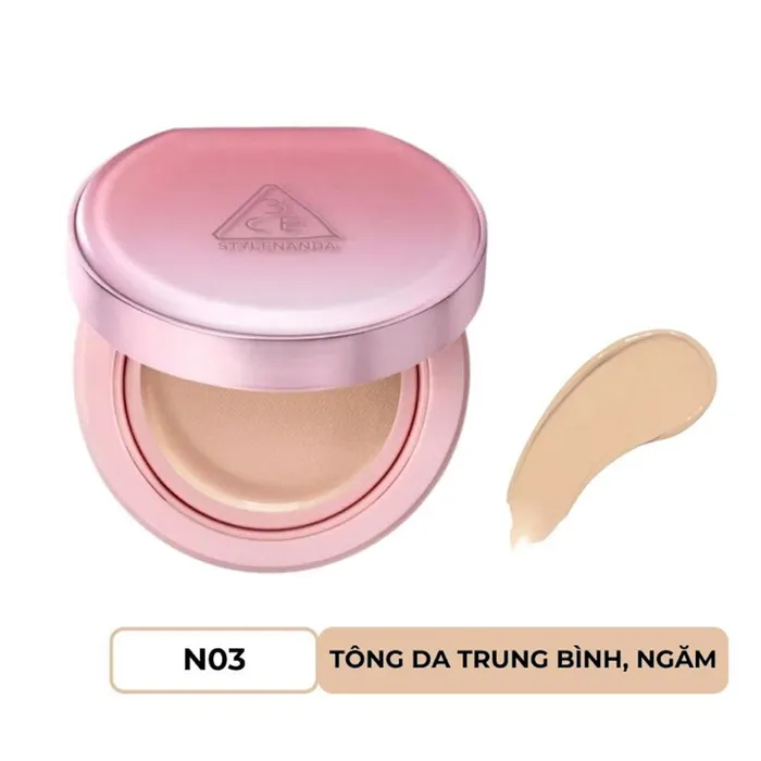 Phấn Nước Cushion 3CE Fitting Mesh + Refill 11g Tone N03