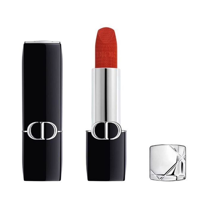 Son Lì Dior Rouge Couture Colour Lip 777 Fahrenheit Velvet Finish Màu Đỏ Cam