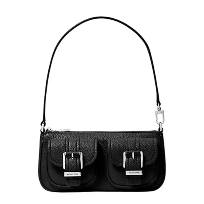 Túi Đeo Vai Nữ Michael Kors MK Zoe Small Pebbled Leather Pochette 32S5SZCU1L Màu Đen
