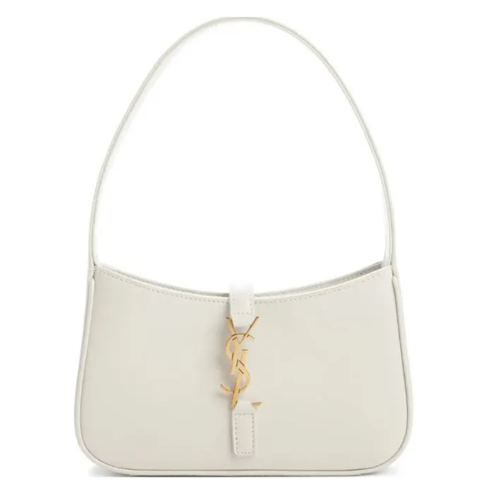 Túi Đeo Vai Nữ Yves Saint Laurent YSL Micro Le 5 À 7 Hobo Mini Leather Shoulder Bag In Crema Màu Kem