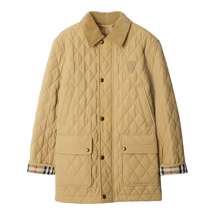 Áo Khoác Nữ Burberry Quilted Jacket 8097996 Màu Be Size S