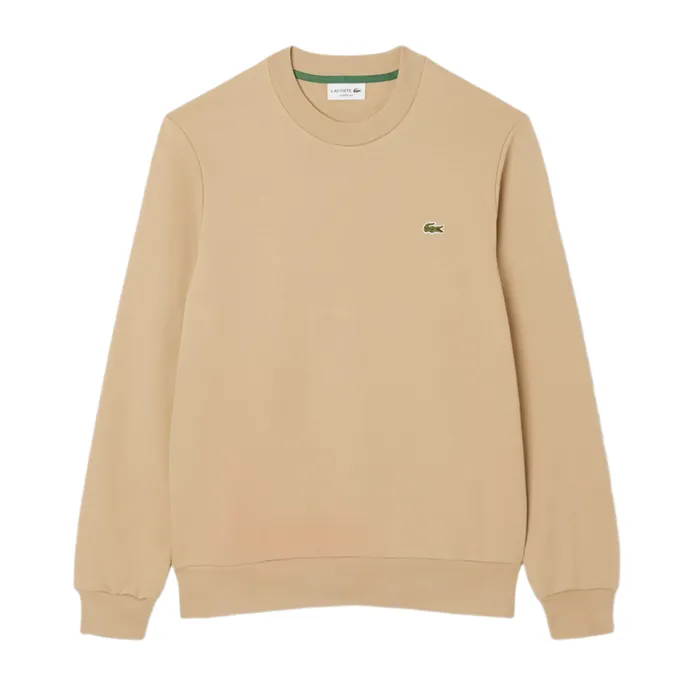 Áo Nỉ Sweater Nam Lacoste Men's Classic Fit Fleece Sweatshirt SH9801 51 02S Màu Be Size 3