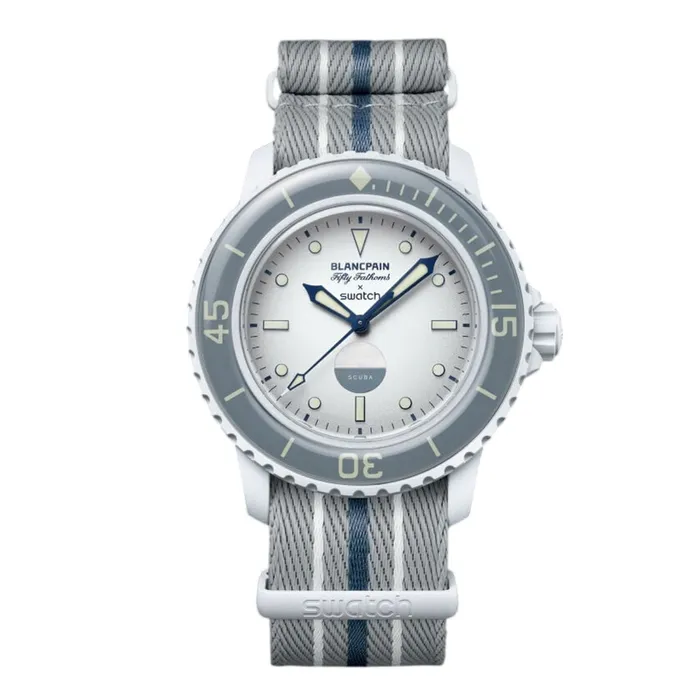 Đồng Hồ Blancpain x Swatch Antarctic Ocean SO35S100 Màu Xám