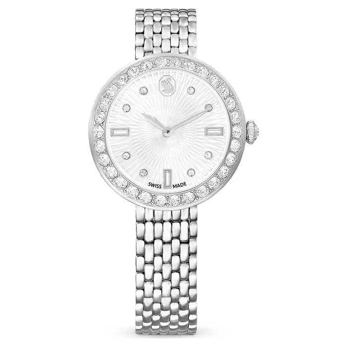 Đồng Hồ Nữ Swarovski Matrix Tennis 7-Link Swiss Made Metal Bracelet Silver Tone Stainless Steel 5673022 Màu Bạc Trắng