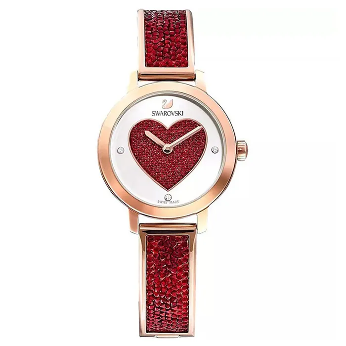 Đồng Hồ Nữ Swarovski Quartz Cosmic Rock 5483519 Màu Đỏ Trắng