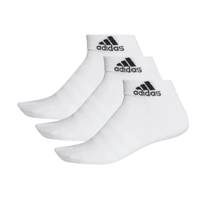 Set 3 Đôi Tất Cổ Thấp Unisex Adidas Training Dz9435 Light Ank 3PP DZ9435 White Màu Trắng Size 22-24cm