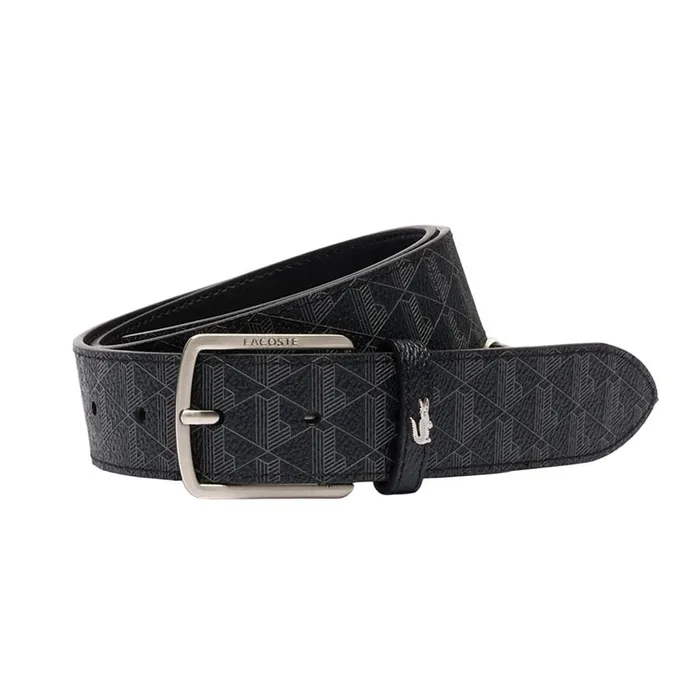 Thắt Lưng Nam Lacoste Blend Monogram Print Belt RC4073 Màu Đen Size 110