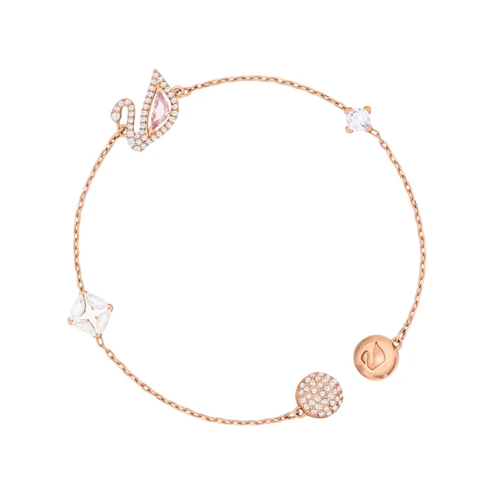Vòng Đeo Tay Nữ Swarovski Dazzling Swan Bracelet 5485876 Màu Vàng Hồng