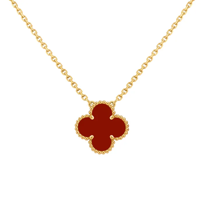 Dây Chuyền Nữ Van Cleef & Arpels Vintage Alhambra Pendant VCARD38500 Màu Vàng/ Đỏ