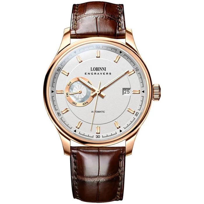 Đồng Hồ Nam Lobinni LB17017G-D1 Màu Nâu - Vàng Hồng