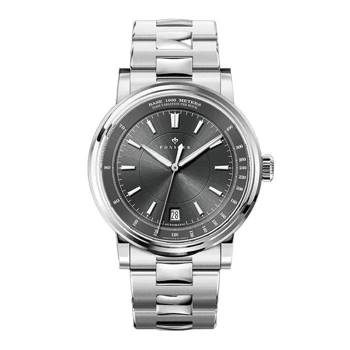 Đồng Hồ Nam Poniger Automatic P517G-T4 Màu Bạc - Đen