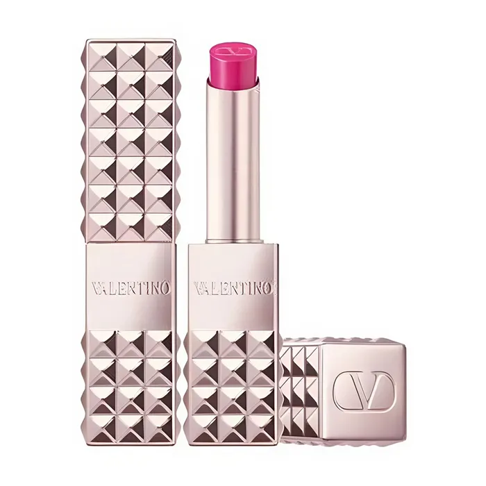 Set Son Dưỡng Valentino Spike Disco Balm 302R Extra Pink Màu Hồng Tươi 2 Món