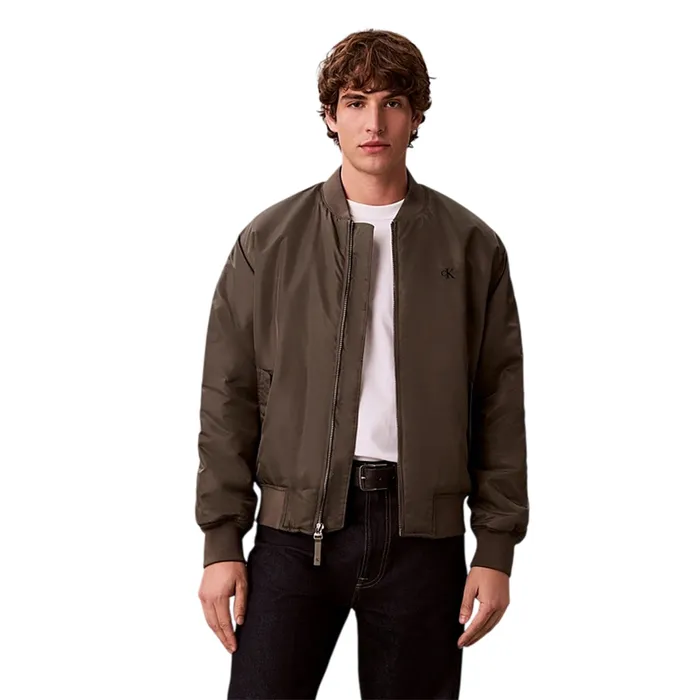 Áo Khoác Nam Calvin Klein CK Nylon Bomber Jacket 4RC526G - 021 Màu Xanh Rêu Size S