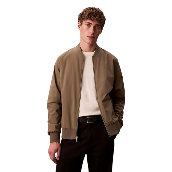 Áo Khoác Nam Calvin Klein CK Matte Bomber Jacket 40FM512 - 032 Màu Nâu Size S