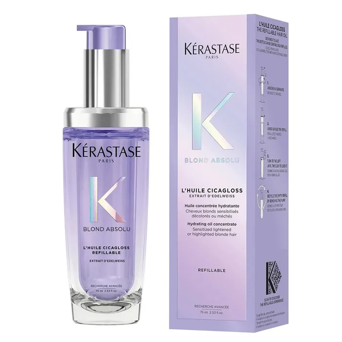 Dầu Dưỡng Dành Cho Tóc Nhuộm Kérastase Blond Absolu L'huile Cicagloss Refillable 75ml (New)