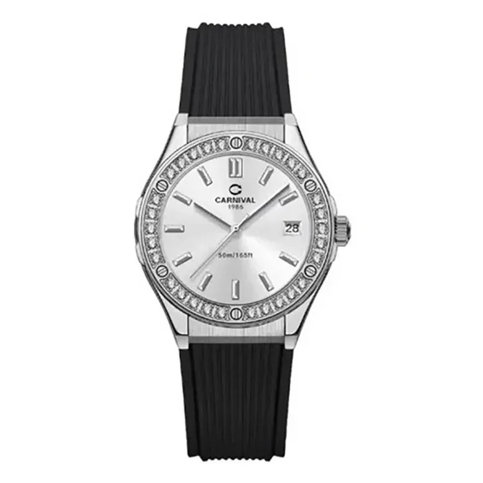 Đồng Hồ Nữ Carnival 34mm 8168L2-VT-DCS-T Màu Đen Bạc